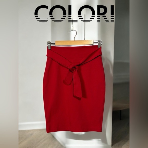 Colori (Made in Canada 🇨🇦), Red Women's Skirt, Small - Picture 1 of 7
